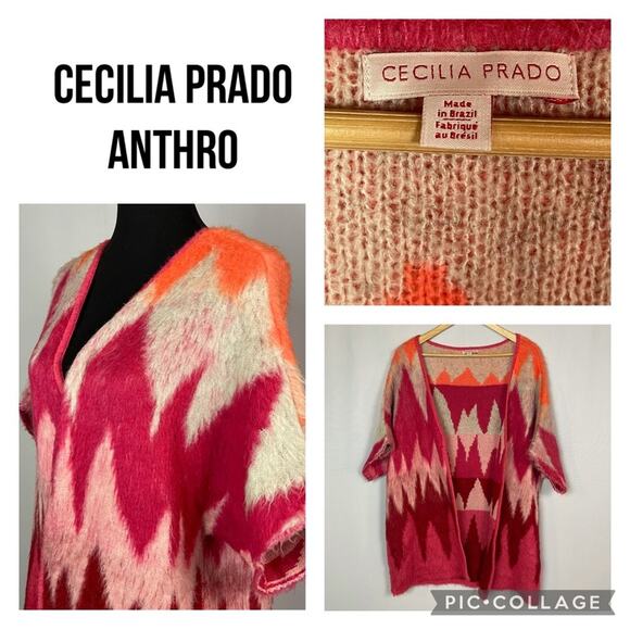 Cecilia Prado Anthro Open Cardigan Size M/L - Picture 1 of 11